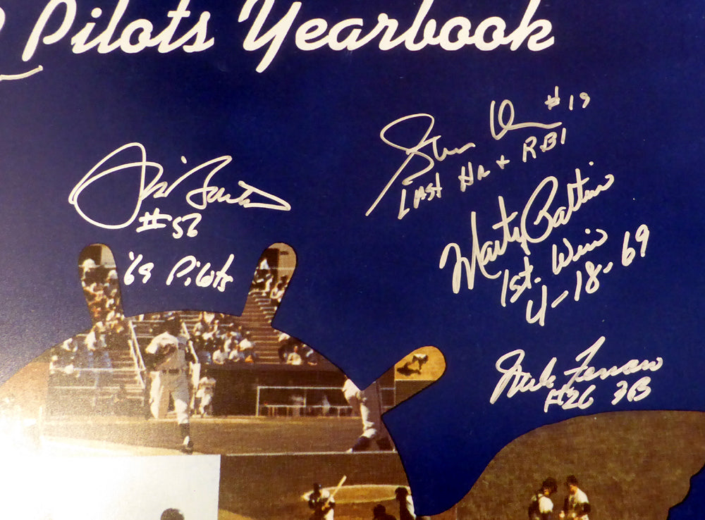 1969 Inaugural Season Seattle Pilots Autographed 16x20 Photo With 15 Total Signatures Including Jim Bouton #/69 PSA/DNA Stock #1015 - PristineMarketplace