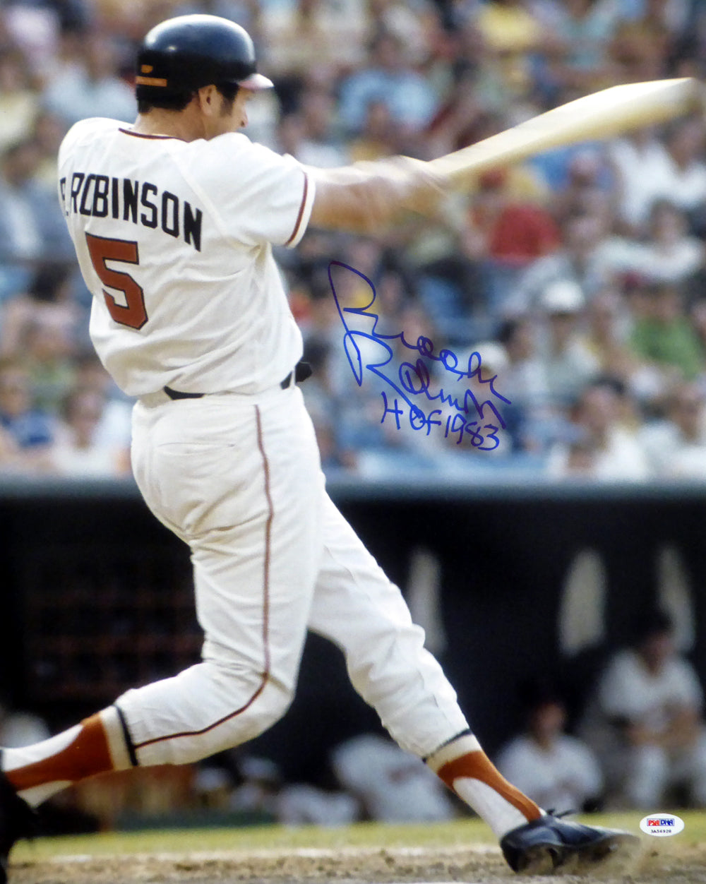 Brooks Robinson Autographed 16x20 Photo Baltimore Orioles "HOF 1983" PSA/DNA Stock #14412 - PristineMarketplace