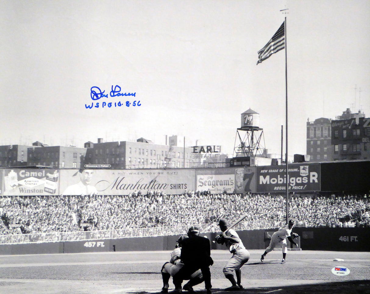 Don Larsen Autographed 16x20 Photo New York Yankees "WSPG 10-8-56" PSA/DNA Stock #16853 - PristineMarketplace