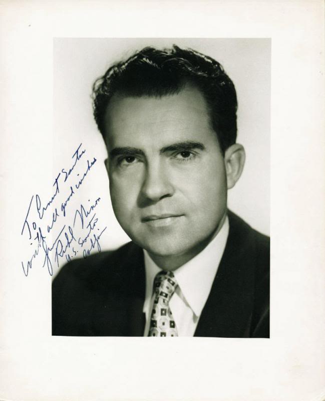President Richard Nixon "Us Senator" Signed Authentic 8X10 Photo PSA/DNA #V03051