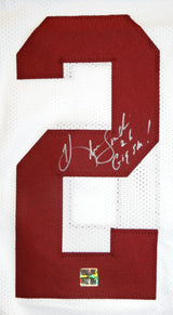 Kevin Smith Signed White College Style Jersey w/ Insc- The Jersey Source Auth *2