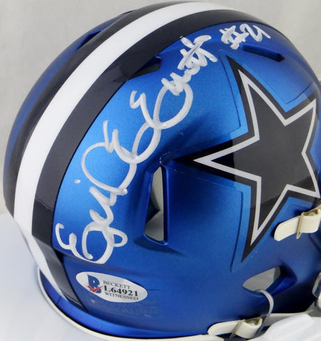 Ezekiel Elliott Autographed Dallas Cowboys Blaze Mini Helmet- Beckett Auth *White