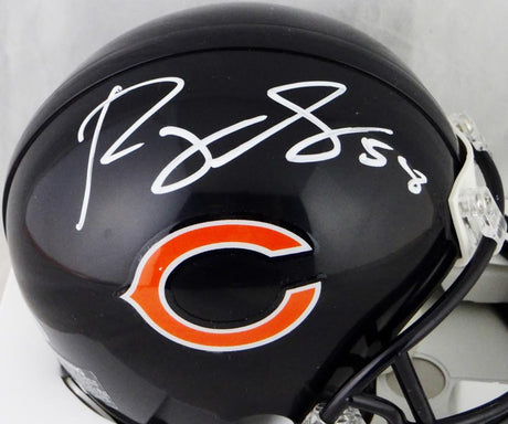Roquan Smith Autographed Chicago Bears Mini Helmet- Beckett Auth *White