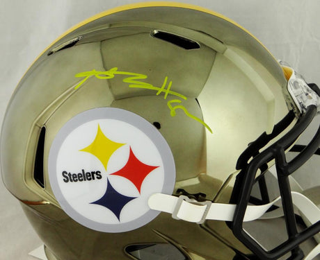 Antonio Brown Autographed Pittsburgh Steelers F/S Chrome Helmet- JSA W Auth *Yellow