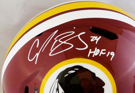 Champ Bailey Autographed Redskins F/S Speed Helmet W/ HOF- JSA W Auth *White