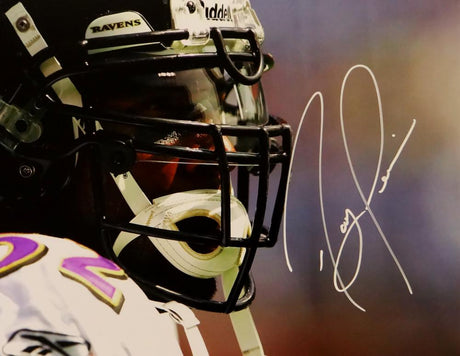 Ray Lewis Autographed Baltimore Ravens 16x20 PF Close Up Photo - Beckett Auth *White