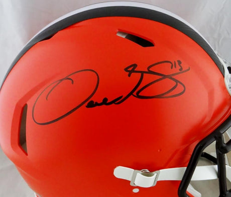 Odell Beckham Full Name Signed Browns F/S Speed Authentic Helmet- JSA W Auth *Blk