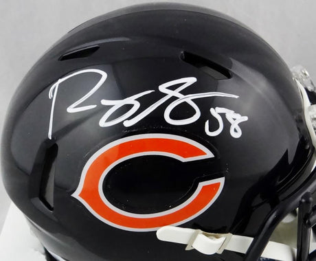 Roquan Smith Autographed Chicago Bears Speed Mini Helmet- Beckett Auth *White