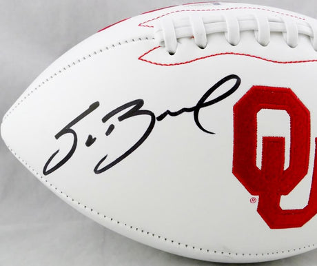 Sam Bradford Autographed Oklahoma Sooners Logo Football w/ HT - Beckett Auth
