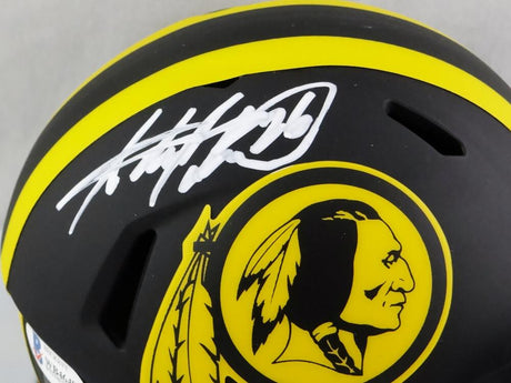 Adrian Peterson Autographed Washington Redskins Eclipse Speed Mini Helmet - Beckett W Auth *White