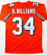 Ricky Williams Autographed Orange Pro Style Jersey w/ SWED - JSA W Auth *4