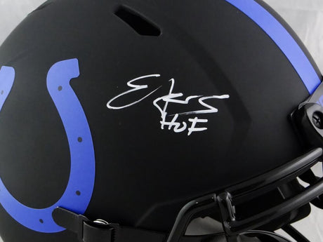 Edgerrin James Autographed F/S Indianapolis Colts Eclipse Speed Helmet w/HOF - JSA W Auth *White