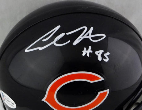 Cole Kmet Autographed Chicago Bears Mini Helmet - Beckett W Auth *White