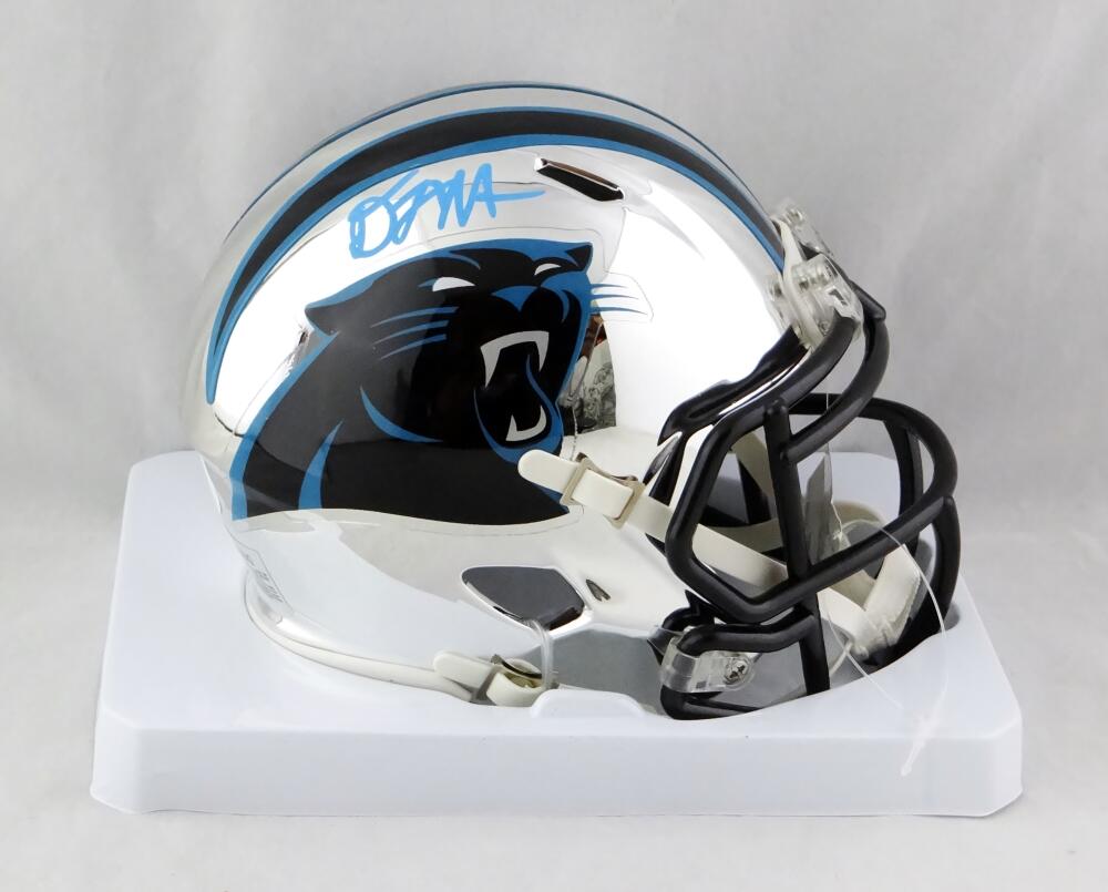 DJ Moore Autographed Carolina Panthers Chrome Mini Helmet - JSA W Auth *Blue Image 1