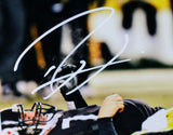 Ray Lewis Signed Ravens 8x10 Over Roethlisberger FP Photo- Beckett W Auth *White