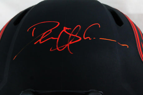 Deion Sanders Autographed F/S Atlanta Falcons Eclipse Speed Helmet- Beckett Auth *Red Image 2