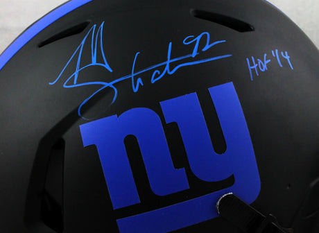 Michael Strahan Autographed New York Giants F/S Eclipse Speed Authentic Helmet w/ HOF- Beckett W Auth *Blue