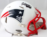 Corey Dillon Autographed New England Patriots Flat White Mini Helmet - PSA Auth *Black