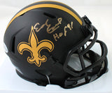 Earl Campbell Autographed New Orleans Saints Eclipse Speed Mini Helmet w/ HOF - Beckett W Auth *Gold