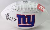 Michael Strahan Autographed New York Giants Logo Football - Beckett W Auth *Simple Back