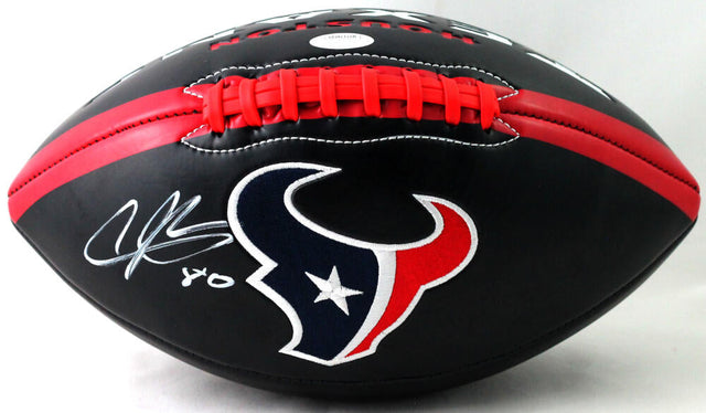 Andre Johnson Autographed Houston Texans Black Logo Football - JSA W *White Image 1