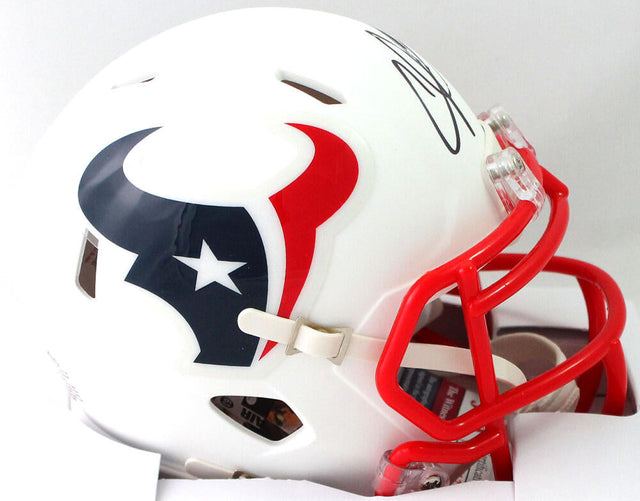 Andre Johnson Autographed Houston Texans Flat White Speed Mini Helmet - JSA W Auth *Black Image 1