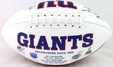 Jeremy Shockey Autographed New York Giants Logo Football w/ SB Champs - JSA W Auth *Black