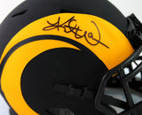Kurt Warner Autographed Los Angeles Rams Eclipse Mini Helmet - Beckett W Auth *Black