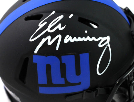 Eli Manning Autographed New York Giants Eclipse Speed Mini Helmet - Fanatics Auth *White