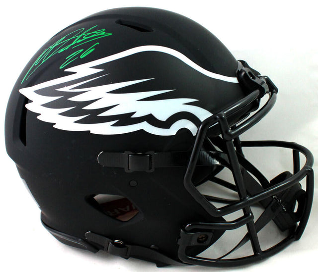 Miles Sanders Autographed Philadelphia Eagles F/S Eclipse Speed Authentic Helmet - JSA W Auth *Green Image 1