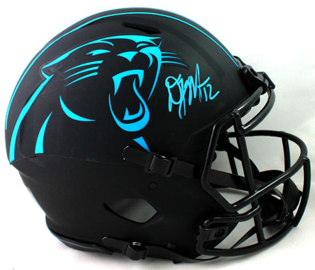 DJ Moore Autographed Carolina Panthers F/S Eclipse Speed Authentic Helmet - Beckett W Auth *Blue Image 1