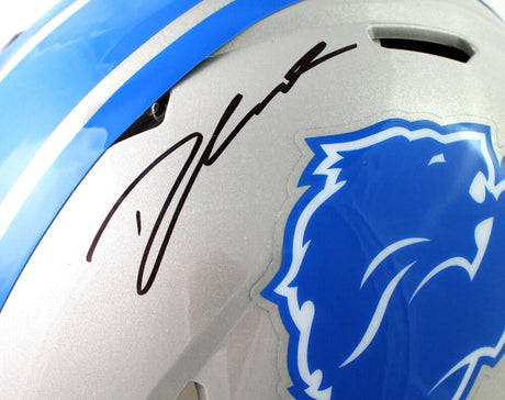 D'Andre Swift Autographed Detroit Lions F/S Speed Authentic Helmet - Fanatics Auth *Black