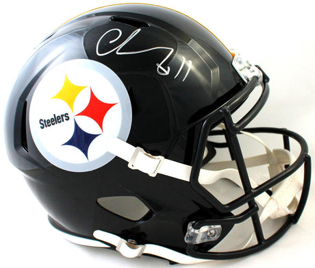 Chase Claypool Autographed Pittsburgh Steelers F/S Speed Helmet- Beckett W *Sil Image 1