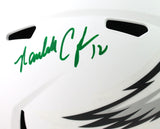 Randall Cunningham Autographed Philadelphia Eagles F/S Flat White Speed Helmet - Beckett W Auth *Green