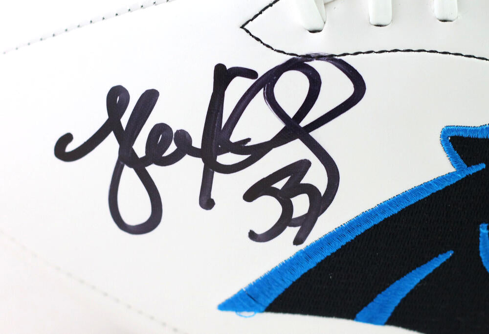 Luke Kuechly Autographed Carolina Panthers Logo Football- Beckett W *Black Image 2