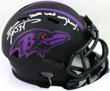 Ricky Williams Autographed Baltimore Ravens Eclipse Mini Helmet w/SWED - Beckett W Auth *White
