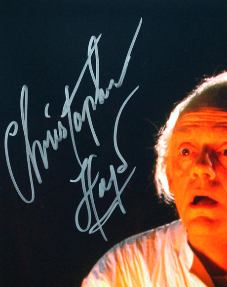 Christopher Lloyd Autographed 16x20 Photo Back to the Future w/ Marty- JSA Auth *Silver