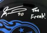 Jevon Kearse Signed Tennessee Titans F/S Eclipse Helmet w/ Insc- Beckett W *Silver