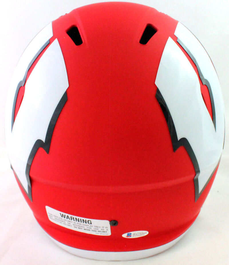 TJ Watt Autographed Pittsburgh Steelers Amp Speed F/S Helmet- Beckett W *Silver