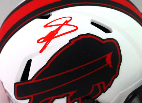 Stefon Diggs Autographed Buffalo Bills Lunar Speed Mini Helmet- Beckett W *Red