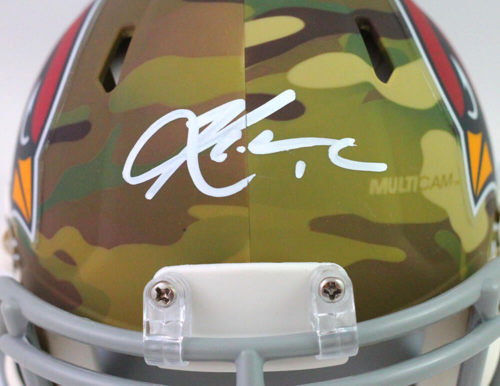 Kyler Murray Autographed Arizona Cardinals Camo Mini Helmet *FRONT- Beckett W *White