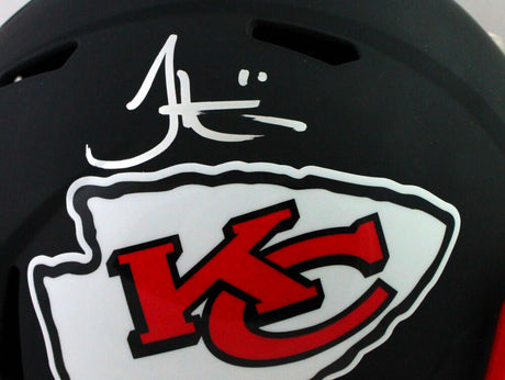 Tyreek Hill Autographed KC Chiefs Full Size Flat Back Helmet- Beckett W *Silver