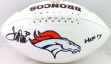 Terrell Davis Autographed Denver Broncos Logo Football w/ HOF- Beckett W *Black