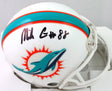 Mike Gesicki Autographed Miami Dolphins Mini Helmet- Beckett W *Black Image 1