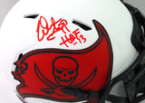 Warren Sapp Autographed Buccaneers Lunar Speed Mini Helmet w/HOF- Beckett W Hologram *Red Image 2