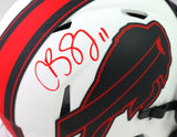Cole Beasley Autographed Buffalo Bills Lunar Speed Mini Helmet- Beckett W *Red