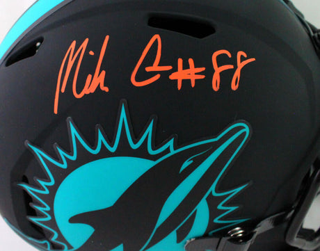 Mike Gesicki Autographed Miami Dolphins Eclipse Speed FS Helmet-Beckett W*Orange Image 2