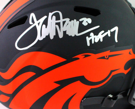 Terrell Davis Autographed Broncos Eclipse Speed Helmet w HOF- Beckett W *Silver