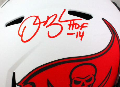 Derrick Brooks Autographed Buccaneers Lunar Speed FS Helmet w HOF- Beckett W*Red