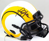 Marshall Faulk Autographed St. Louis Rams Lunar Mini Helmet - Beckett W *Black